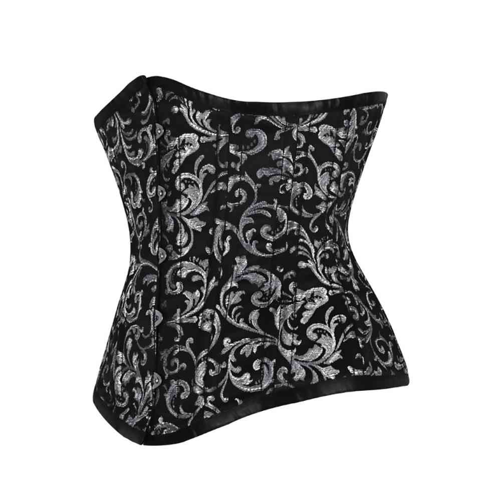Attitude Corsets - Ohaia Corset sous la poitrine - Couleur argent/Noir